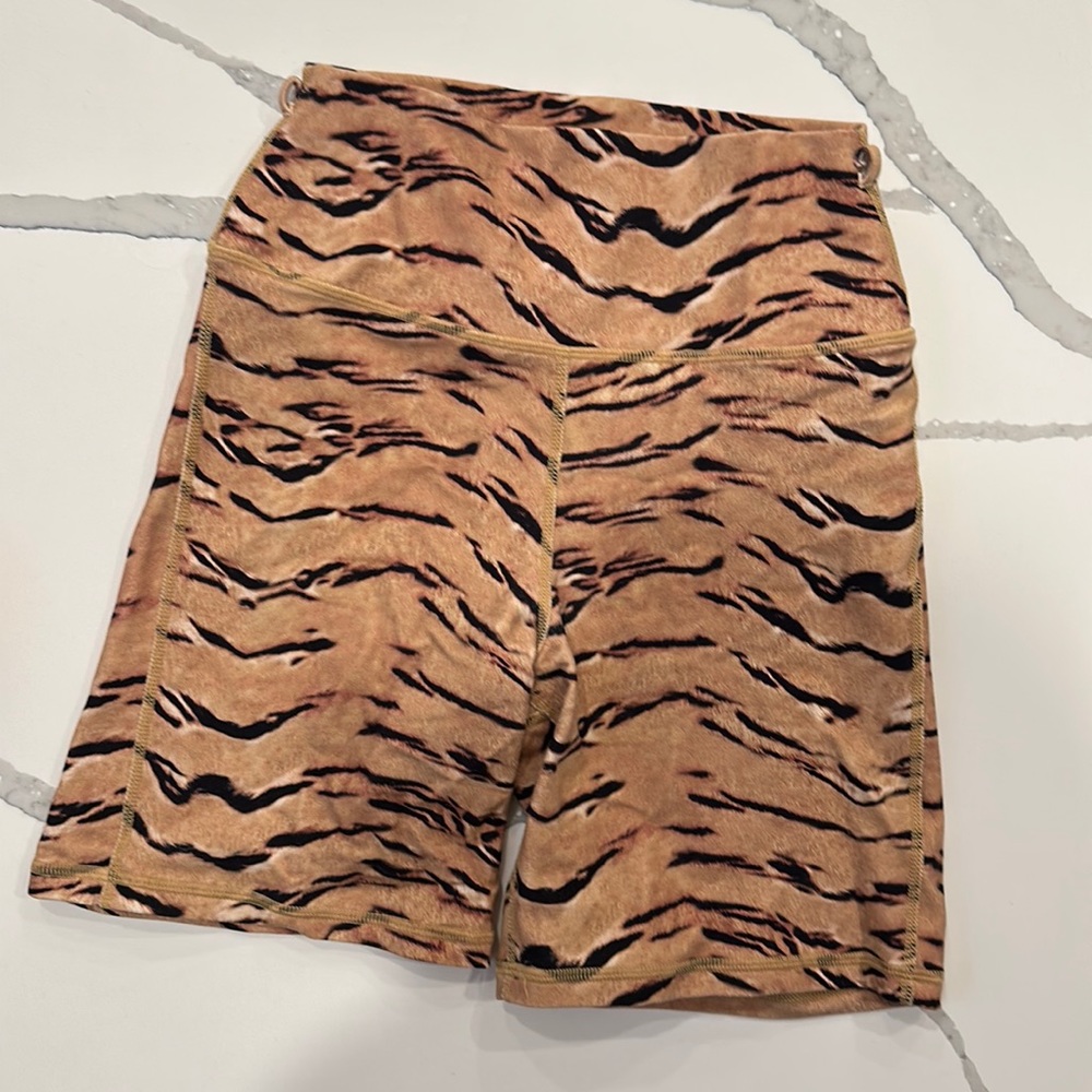 Tiger Print WeWoreWhat Biker Shorts